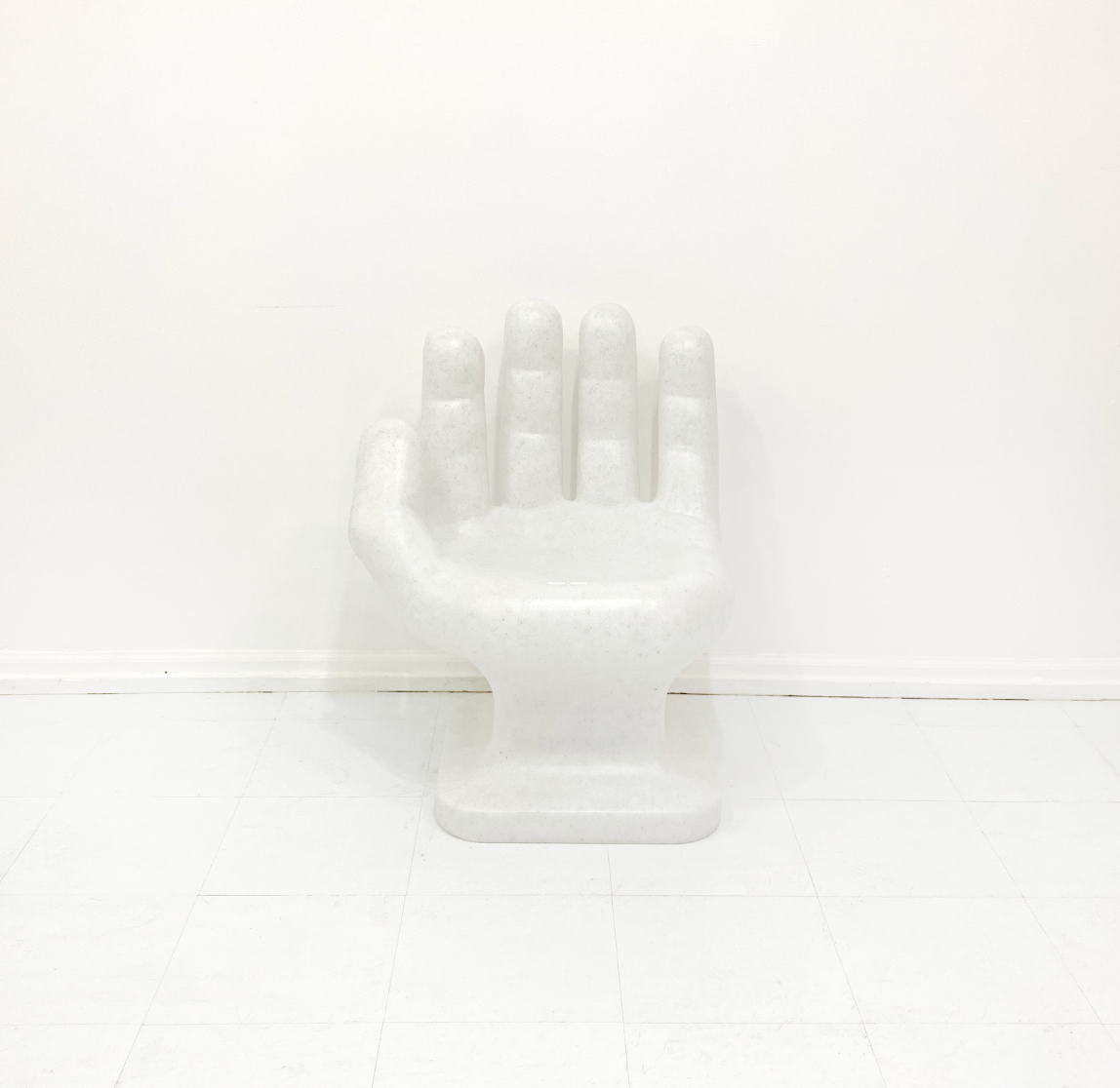 White hand online chair